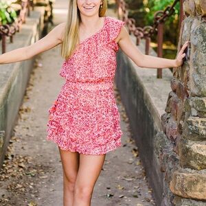 Poupette St. Barth One-Shoulder floral dress - size small